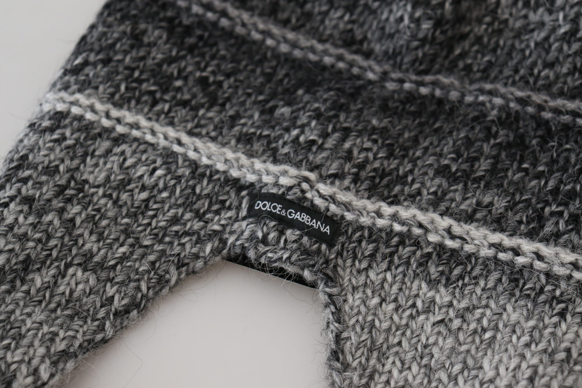 Dolce &amp; Gabbana Elegant Gray Knitted Beanie Hat