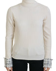 Dolce & Gabbana Ivory Turtleneck Wool Blend Sweater