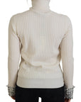 Dolce & Gabbana Ivory Turtleneck Wool Blend Sweater