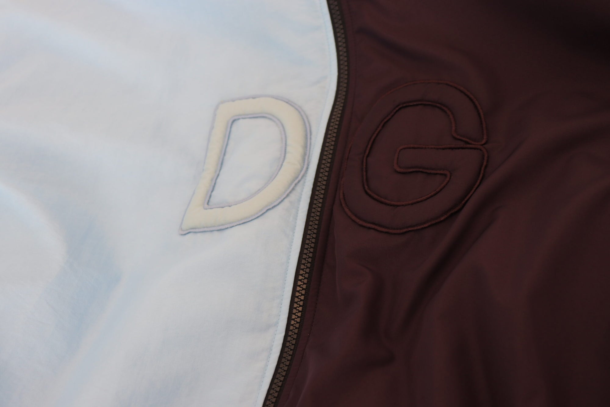 Dolce &amp; Gabbana Elegant Hooded Blue Jacket - Full Zipper Closure