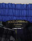 Dolce & Gabbana Checkered Wool Blend Jogger Pants