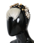 Dolce & Gabbana Elegant Black Crystal Headband Diadem