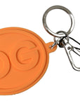 Dolce & Gabbana Chic Orange & Gold Keychain Accessory