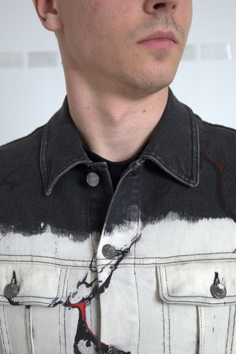 Dolce &amp; Gabbana Multicolor Cotton Stretch Denim Jacket