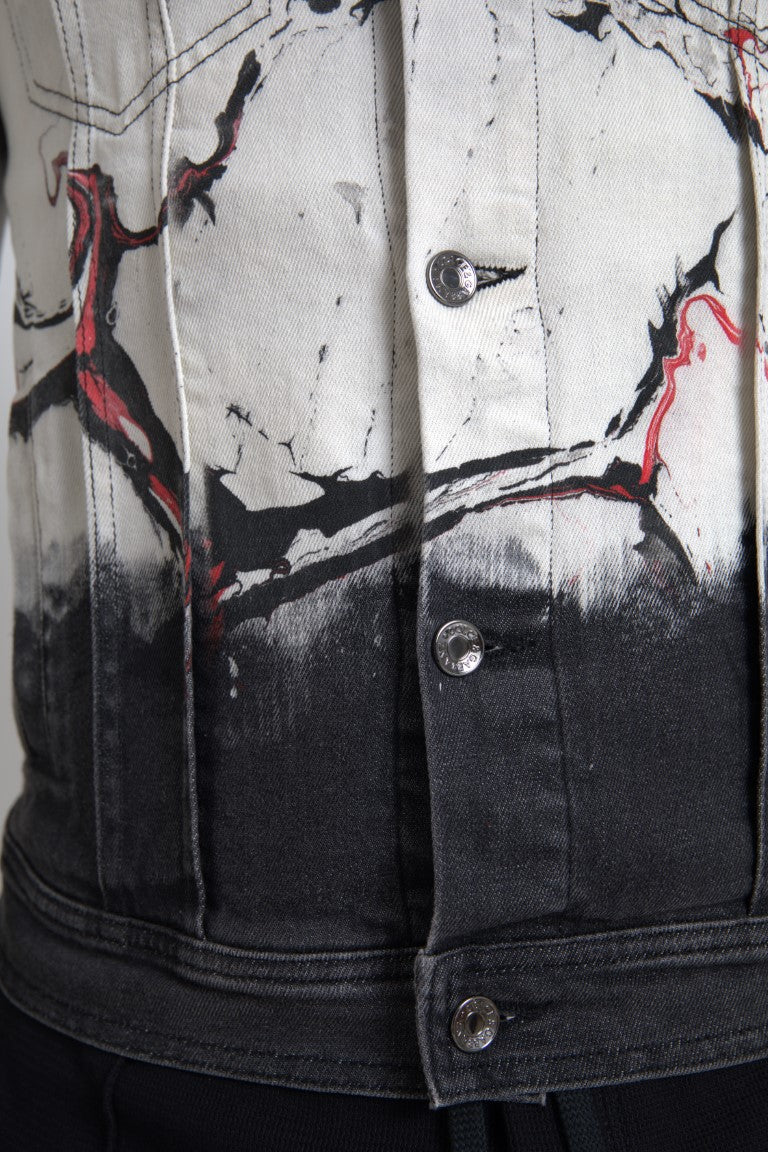 Dolce &amp; Gabbana Multicolor Cotton Stretch Denim Jacket