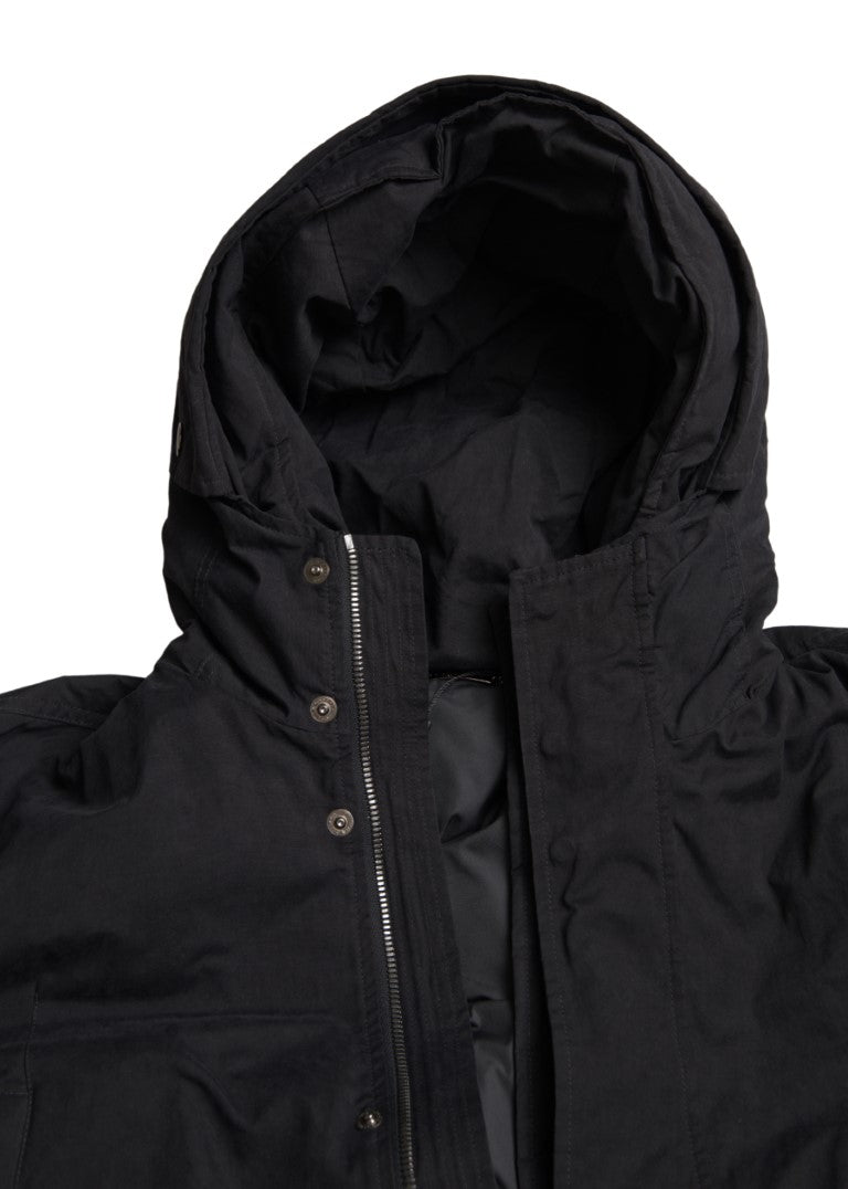 Dolce &amp; Gabbana Elegant Black Hooded Trench Coat