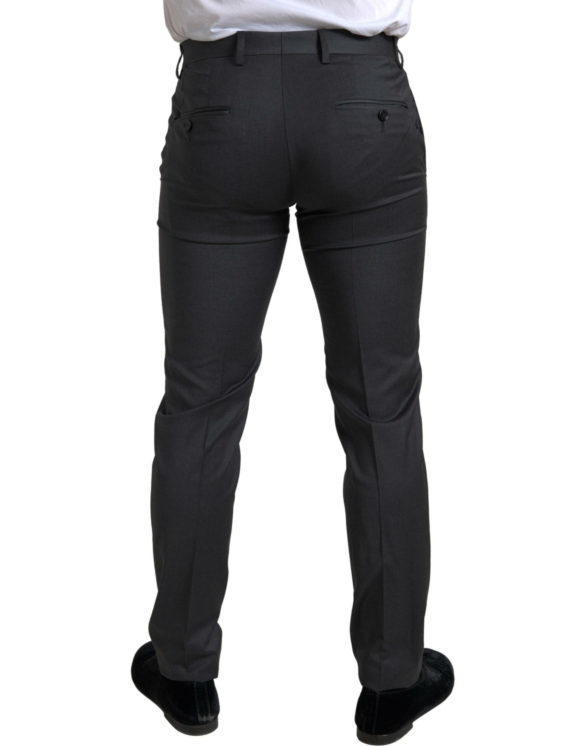 Dolce &amp; Gabbana Sleek Grey Slim Fit Double Breasted Suit