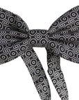 Dolce & Gabbana Elegant Black and White Silk Bow Tie