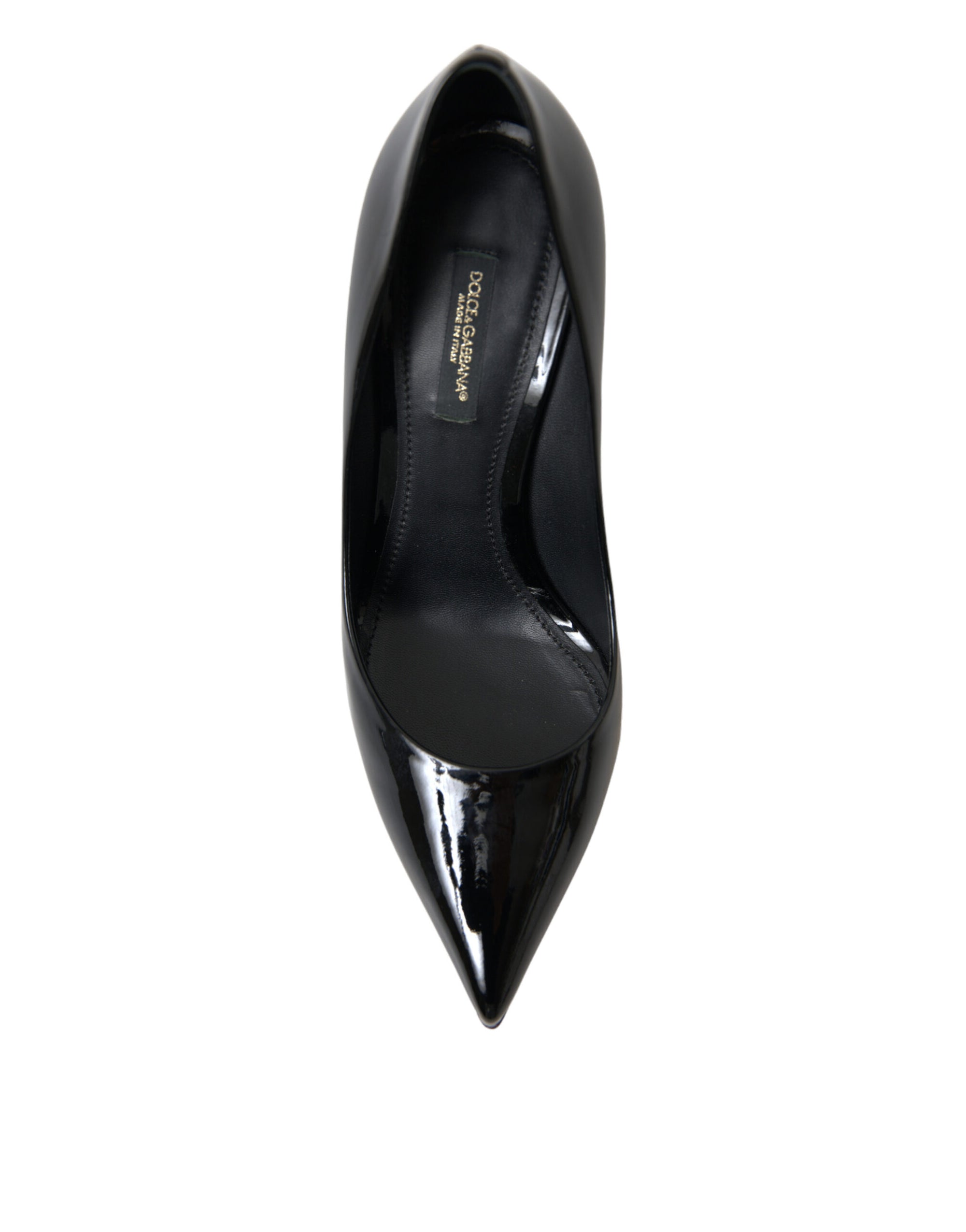 Dolce &amp; Gabbana Elegant Black Patent Stiletto Heels