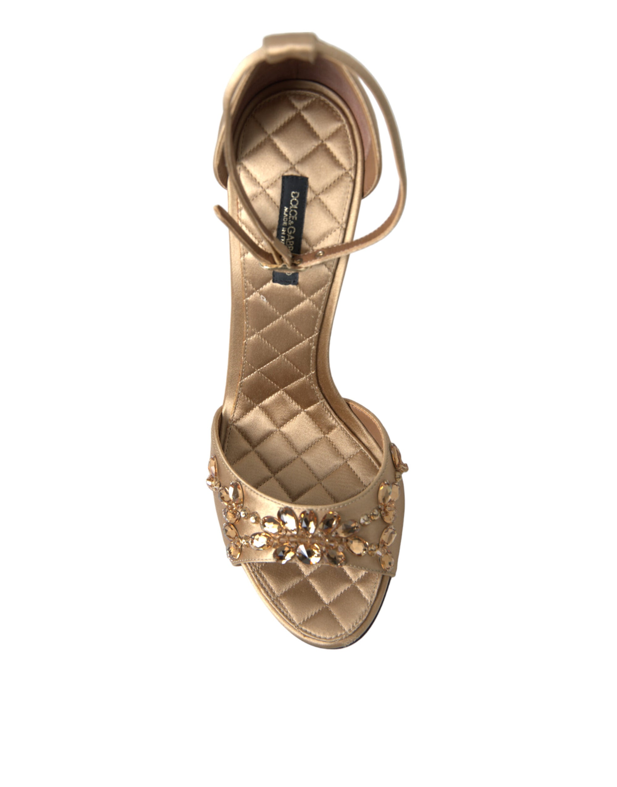 Dolce &amp; Gabbana Crystal Embellished Heel Sandals