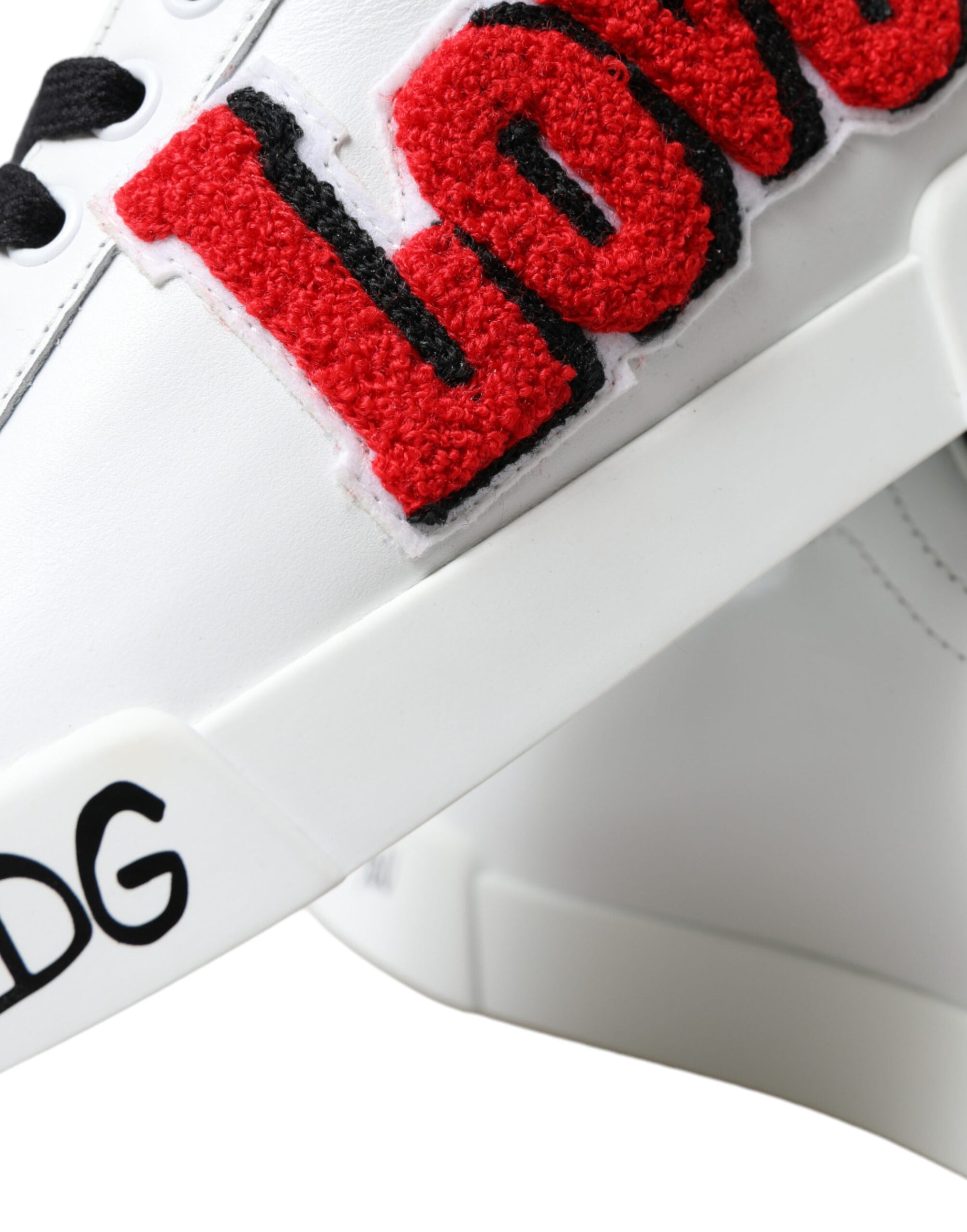 Dolce &amp; Gabbana Chic White Portofino Leather Sneakers