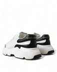 Dolce & Gabbana Chic Black & White Daymaster Leather Sneakers