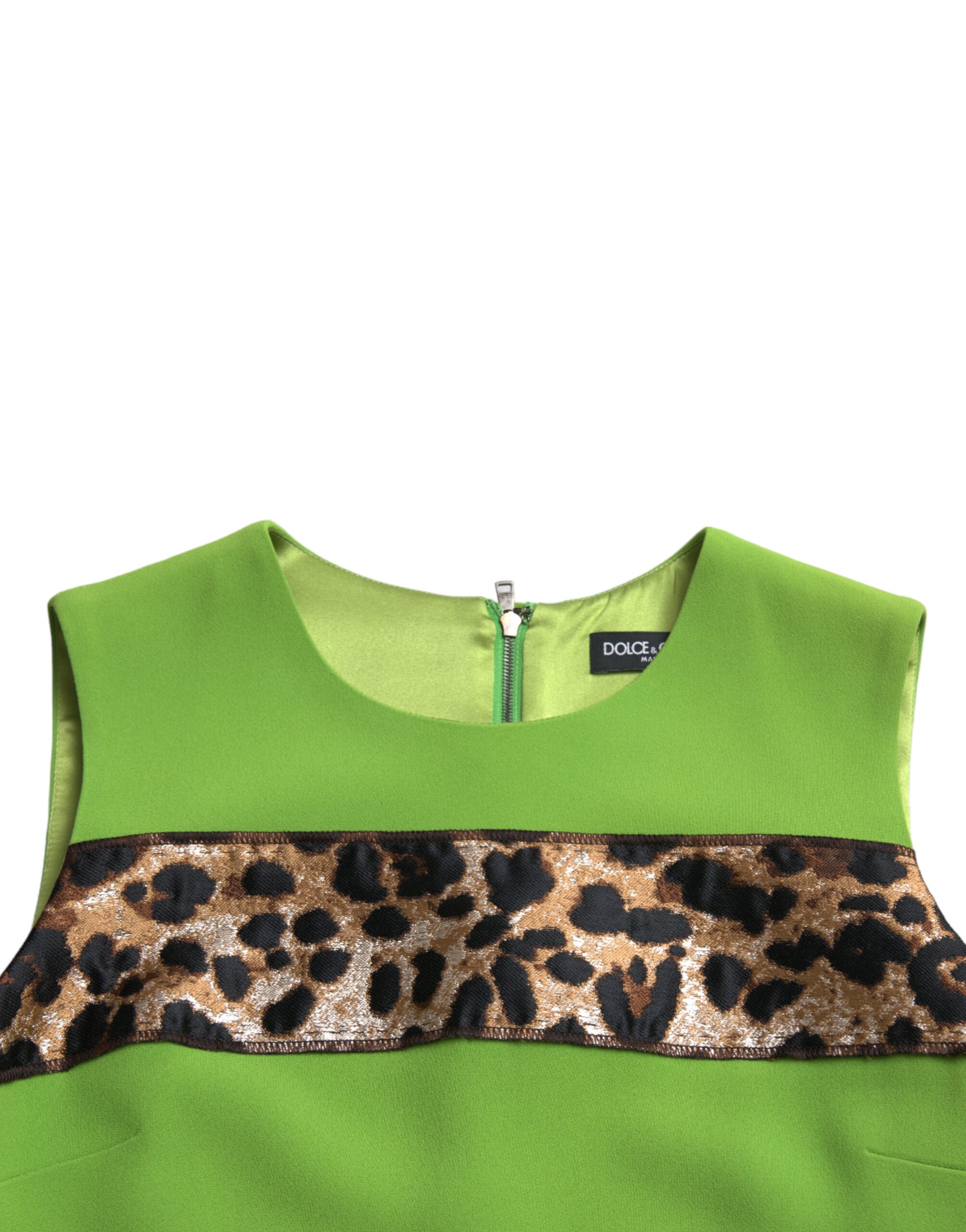 Dolce &amp; Gabbana Chic Apple Green Shift Dress