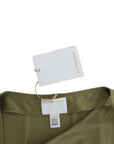 Cavalli Elegant Green Jersey Blouse with Gold Accents