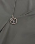 Cavalli Elegant Green Jersey Blouse with Gold Accents