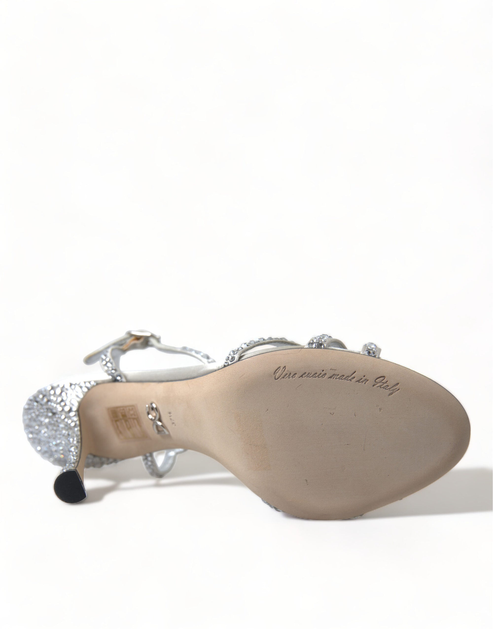 Dolce &amp; Gabbana Elegant Crystal Embellished Heels Sandals
