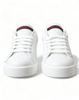 Dolce & Gabbana Elegant White Leather Portofino Sneakers