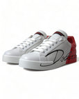 Dolce & Gabbana Elegant White Leather Portofino Sneakers