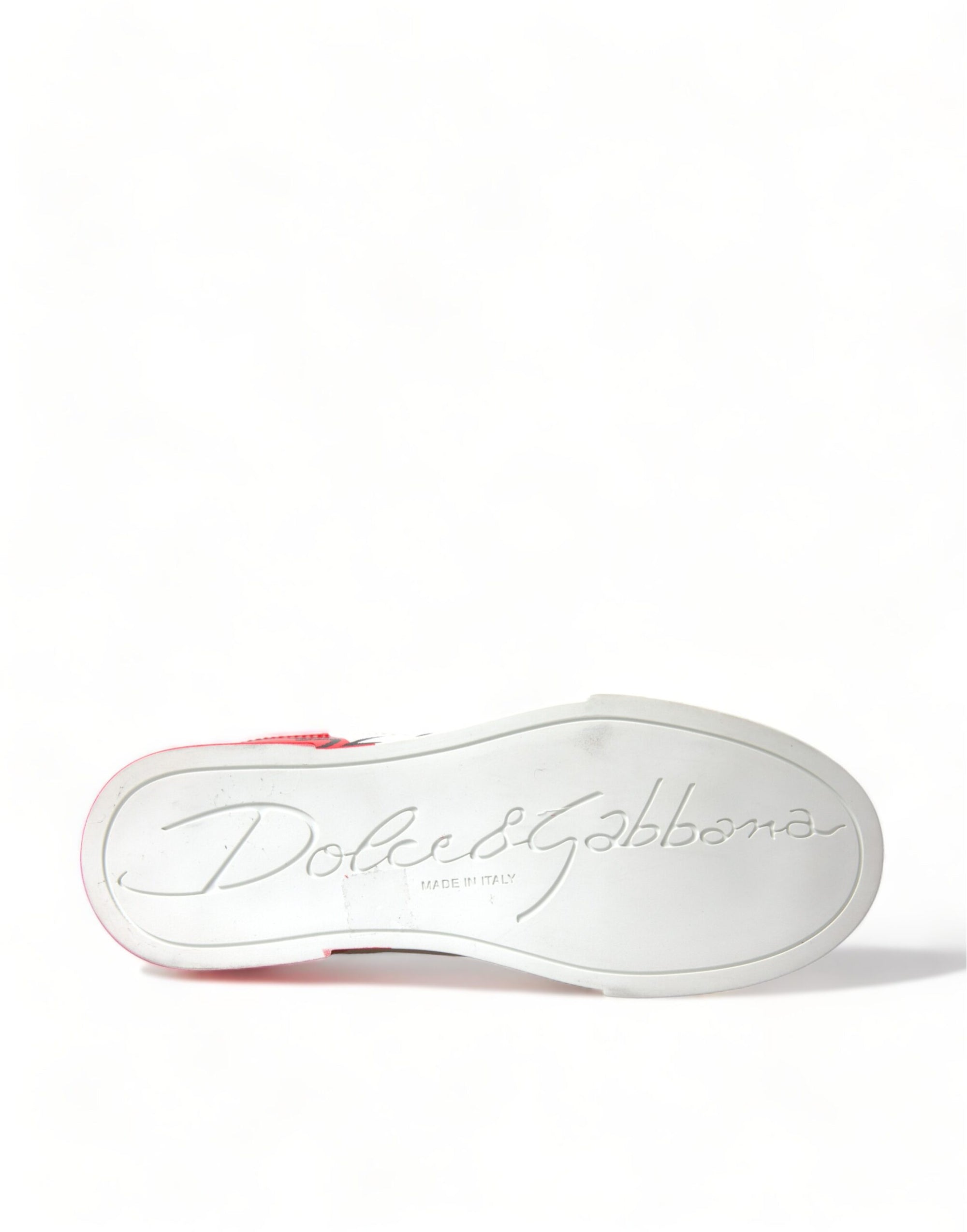 Dolce &amp; Gabbana Elegant White Leather Portofino Sneakers