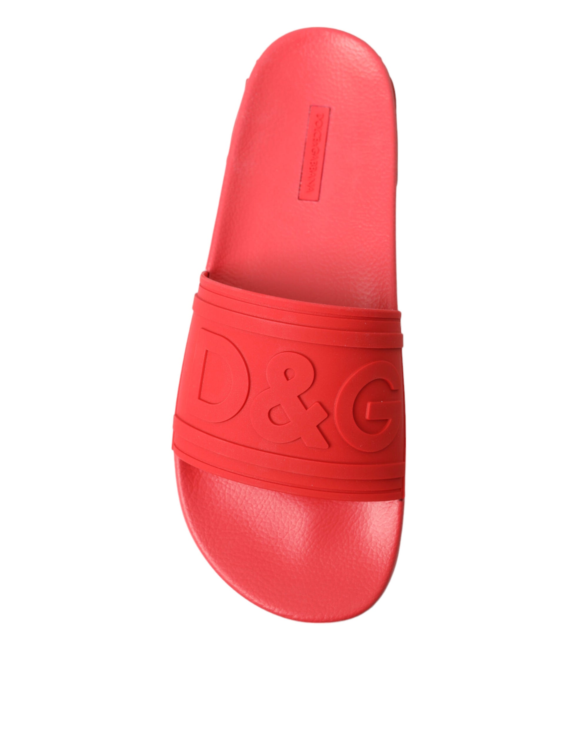 Dolce &amp; Gabbana Radiant Red Men&#39;s Slide Sandals