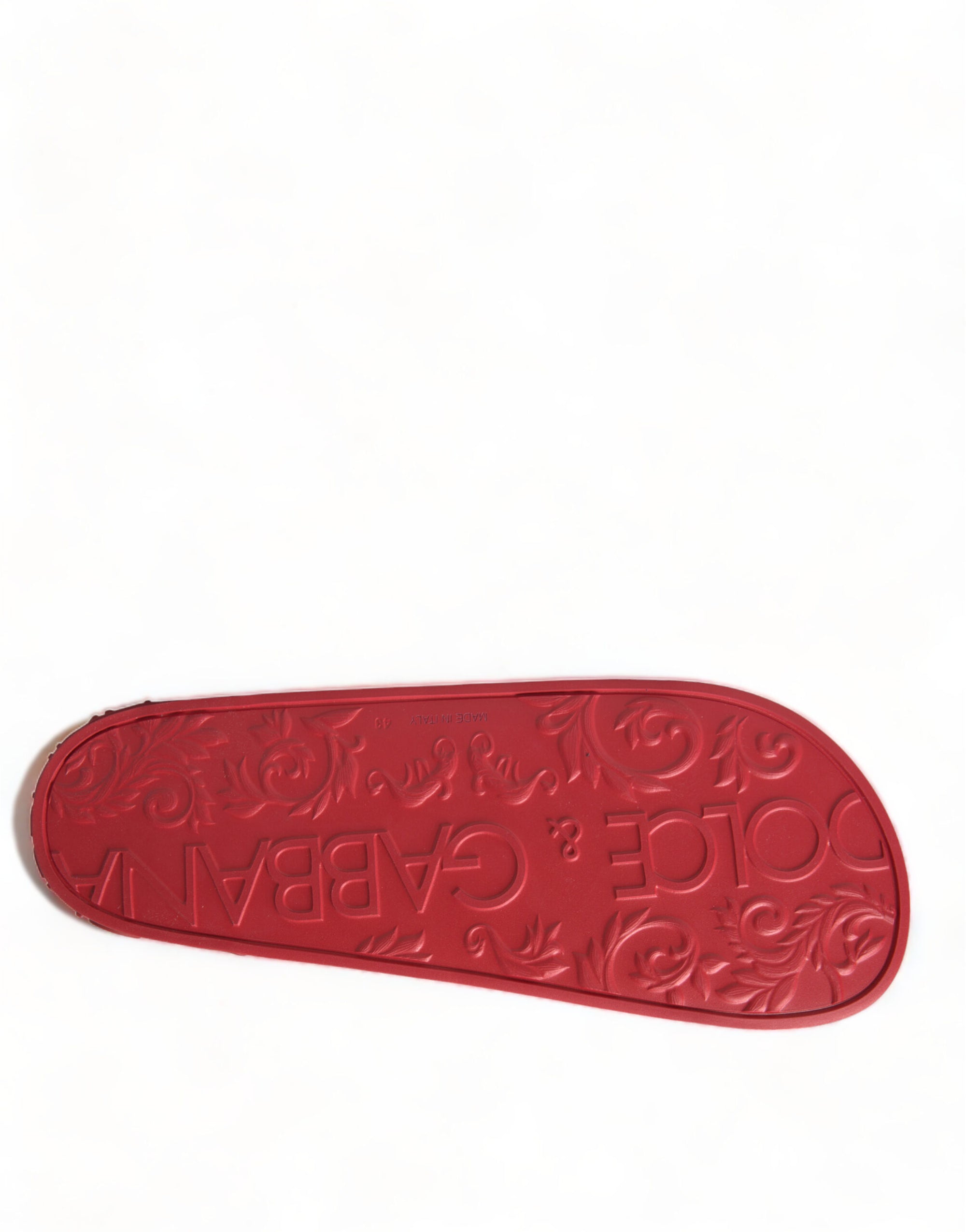 Dolce &amp; Gabbana Radiant Red Men&#39;s Slide Sandals