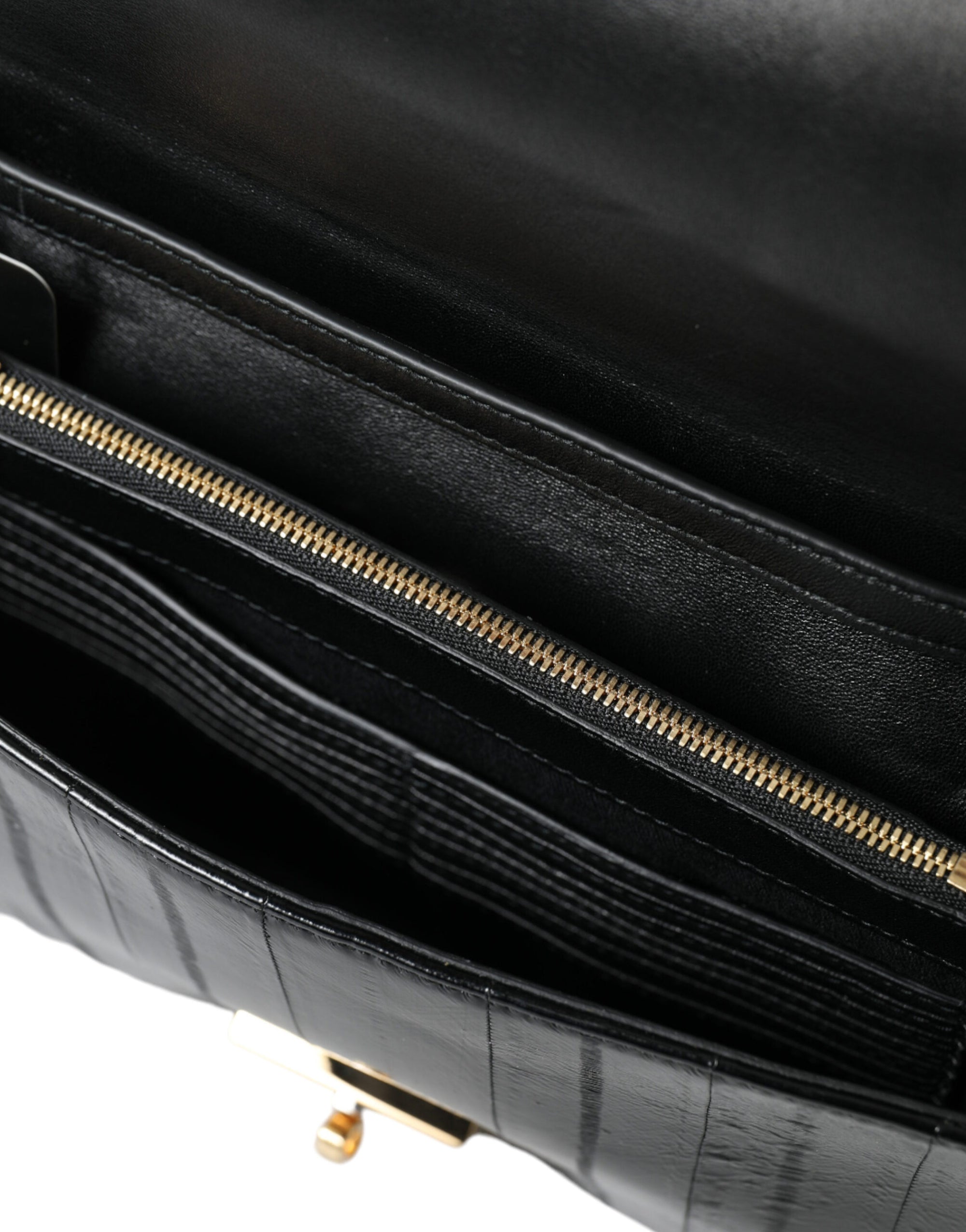 Dolce &amp; Gabbana Elegant Eelskin Leather Shoulder Bag