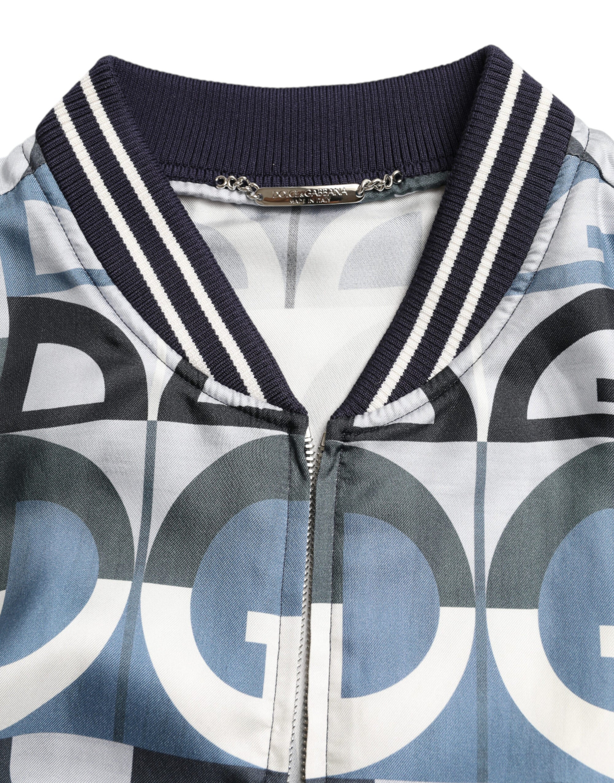 Dolce &amp; Gabbana Multicolor Silk Bomber Jacket - Classic Elegance