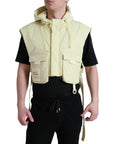 Dolce & Gabbana Sunshine Yellow Hooded Vest Jacket