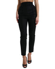 Dolce & Gabbana Elegant High Waist Tapered Wool Pants