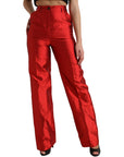 Dolce & Gabbana Elegant High Waist Wide Leg Silk Pants