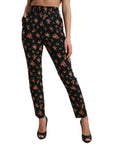 Dolce & Gabbana Elegant High-Waist Floral Tapered Pants