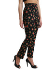 Dolce & Gabbana Elegant High-Waist Floral Tapered Pants