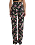 Dolce & Gabbana Floral High Waist Wide Leg Pants