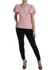 Dolce & Gabbana Chic Pink Bell Sleeve Top