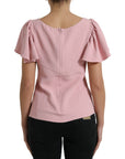 Dolce & Gabbana Chic Pink Bell Sleeve Top