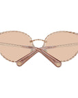 Roberto Cavalli Rose Gold Oval Mirrored Sunglasses