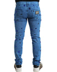 Dolce & Gabbana Crystal Embellished Skinny Denim Jeans