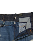 Dolce & Gabbana Chic Skinny Tattered Denim Jeans