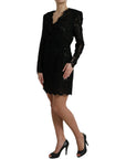 Dolce & Gabbana Elegant Black Floral Lace Sheath Mini Dress