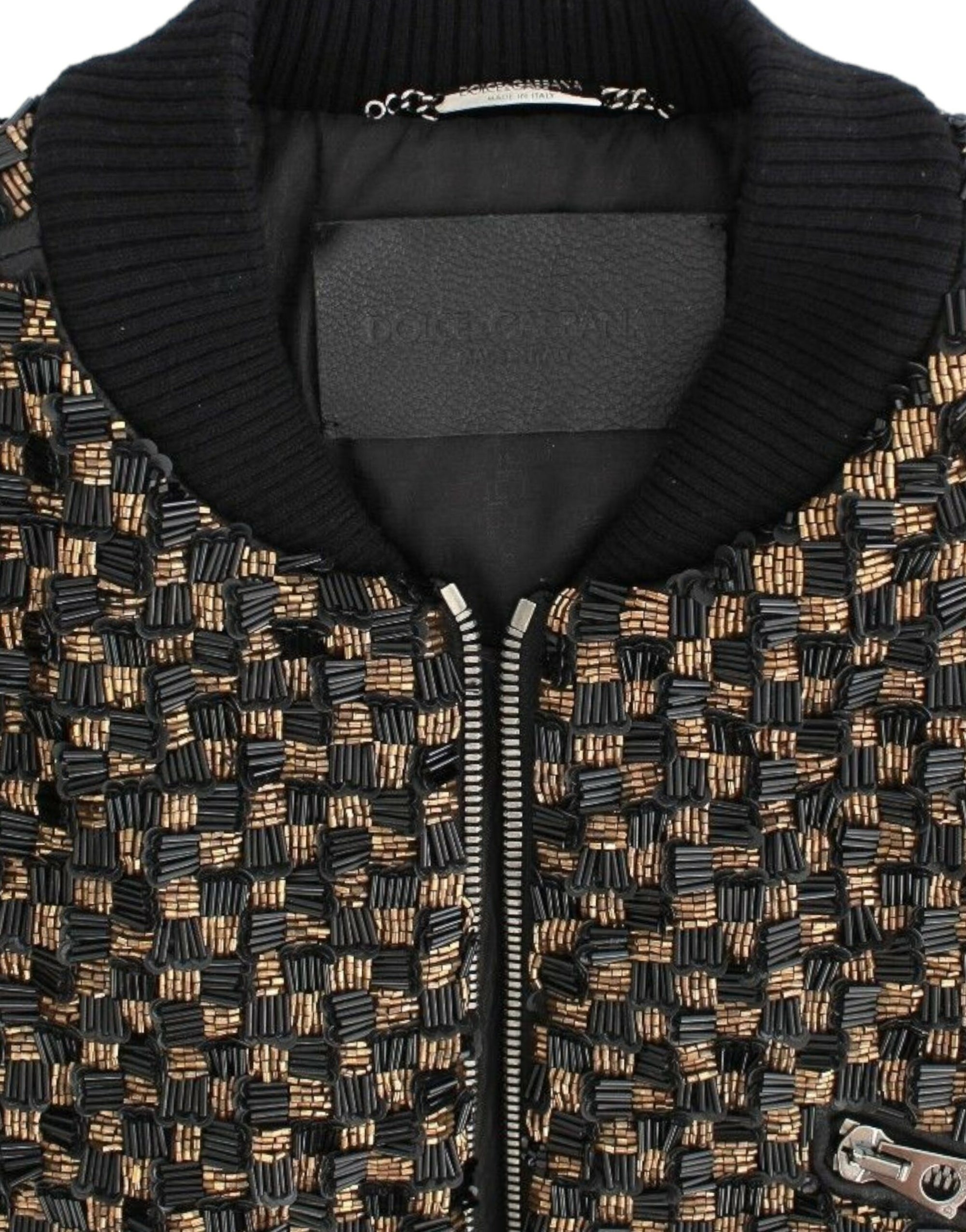 Dolce &amp; Gabbana Elegant Black Sequined Designer Jacket