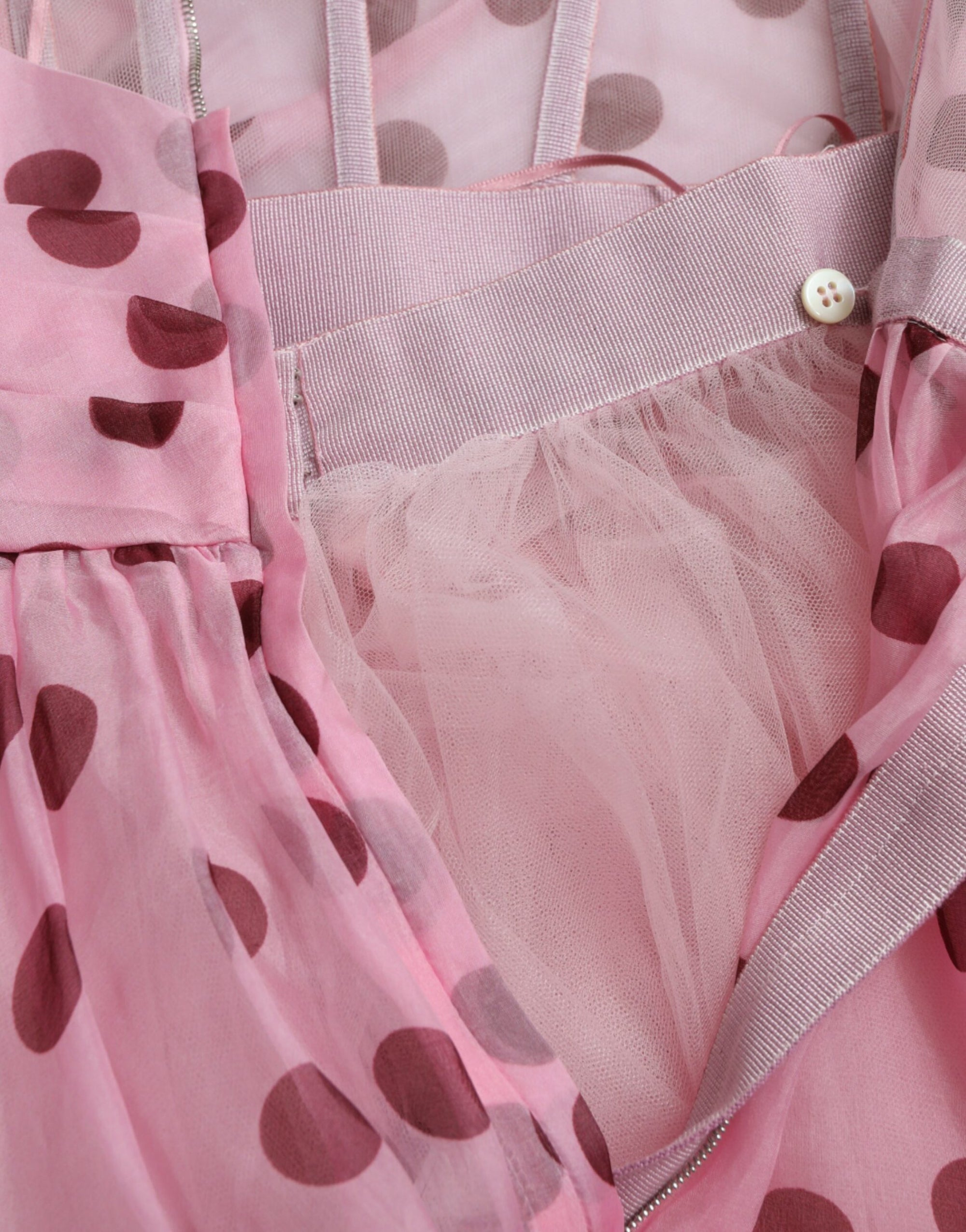 Dolce &amp; Gabbana Chic A-Line Strapless Silk Dress in Pink