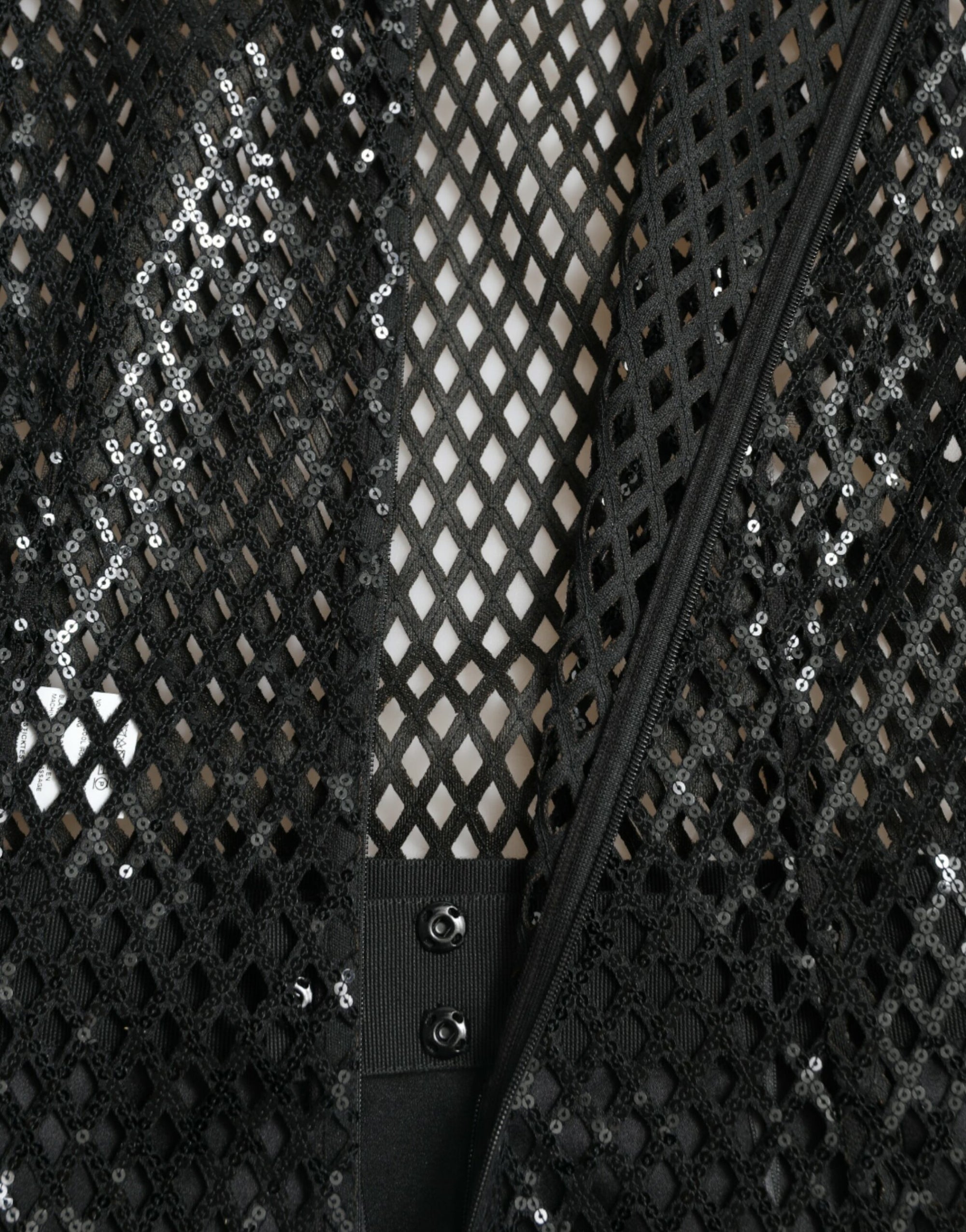 Dolce &amp; Gabbana Elegant Black Sequined Evening Dress
