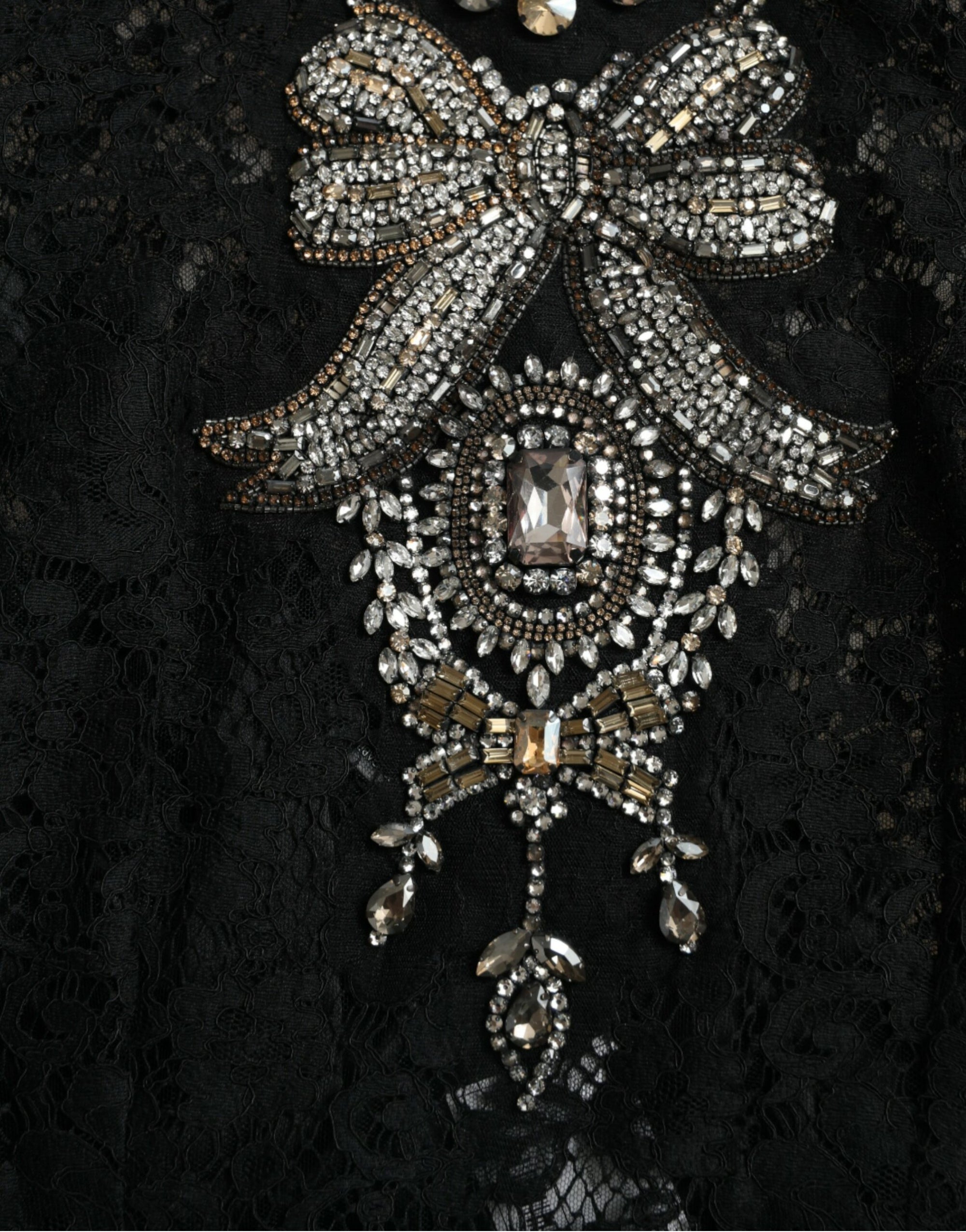 Dolce &amp; Gabbana Elegant Crystal-Embellished Sheath Dress
