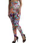 Dolce & Gabbana Enchanting Floral Print High-Waist Leggings