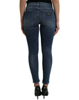 Dolce & Gabbana Elegant Mid Waist Stretch Jeans in Blue