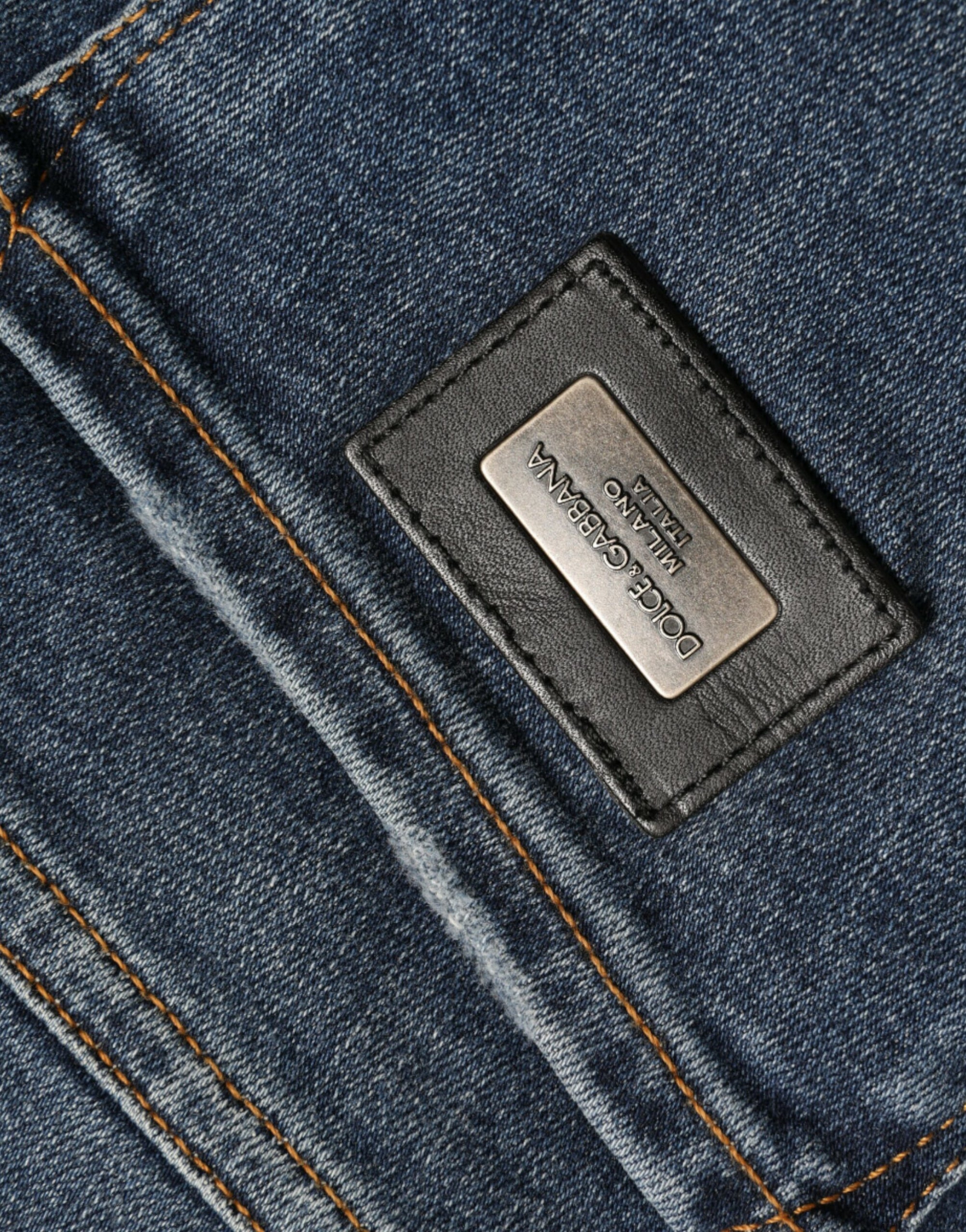 Dolce &amp; Gabbana Elegant Mid Waist Stretch Jeans in Blue