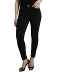 Dolce & Gabbana Chic Black Mid-Waist Stretch Jeans