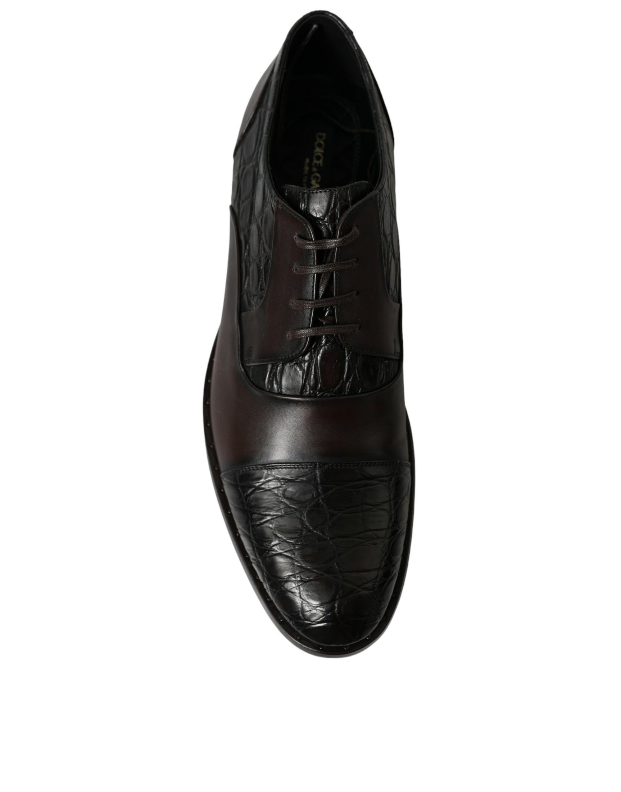Dolce &amp; Gabbana Elegant Brown Formal Derby Dress Shoes