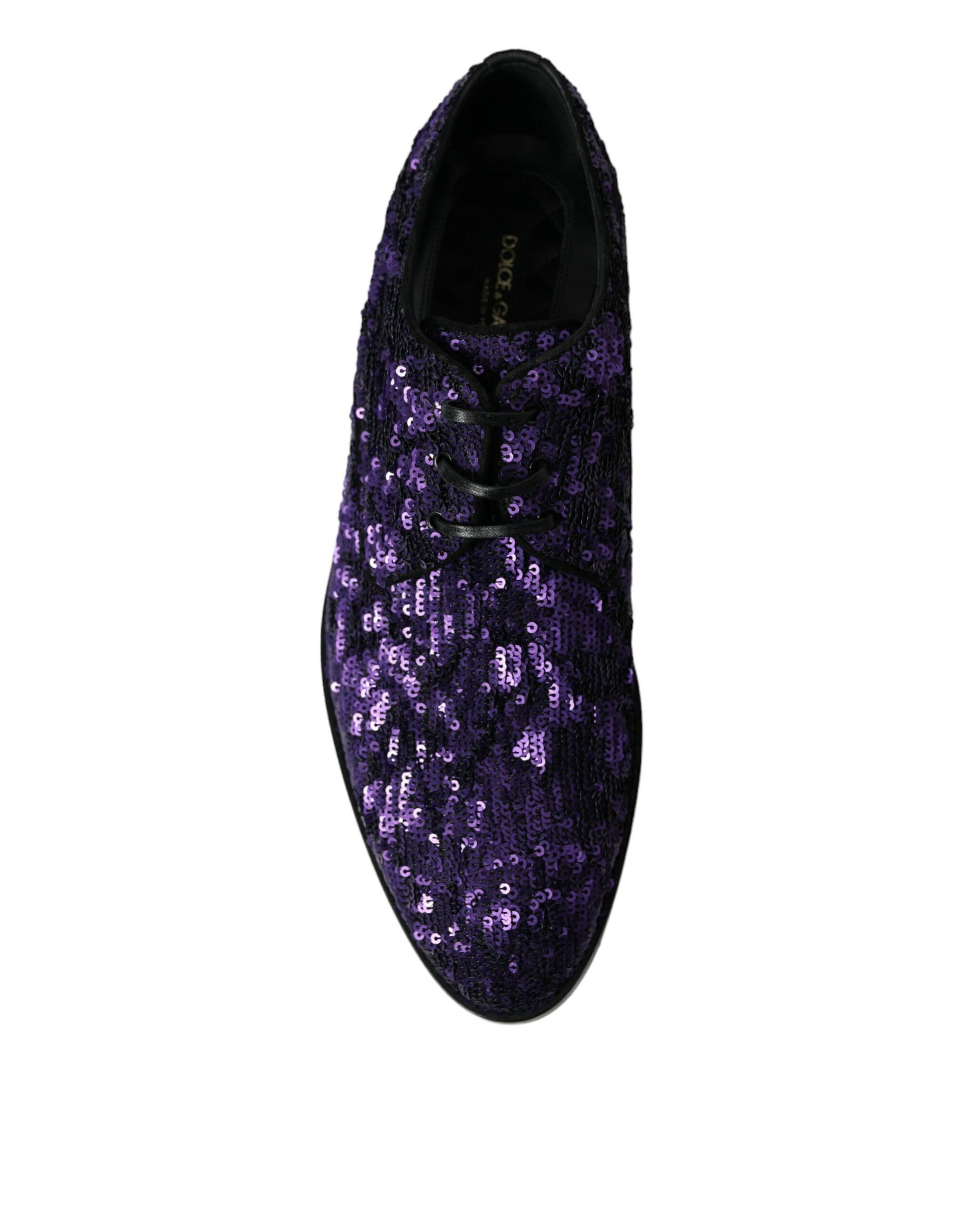 Dolce &amp; Gabbana Elegant Sequined Oxford Dress Shoes