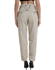 Dolce & Gabbana High-Waisted Tapered Fashion Pants - Beige